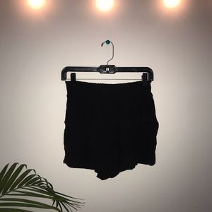 Black Chiffon Shorts